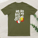 Ho Ho Hold My Beer Funny Santa Claus Ugly Sweater Inkestyle T-Shirt