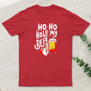 Ho Ho Hold My Beer Funny Santa Claus Ugly Sweater Inkestyle T-Shirt