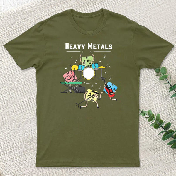 Heavy Metals Rock Chemistry Physics Periodic Table Of Elements Inkestyle T-Shirt
