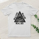 Real Eyes Realize Real Lies Pyramid Eye T-shirt