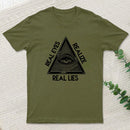 Real Eyes Realize Real Lies Pyramid Eye T-shirt