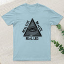 Real Eyes Realize Real Lies Pyramid Eye T-shirt