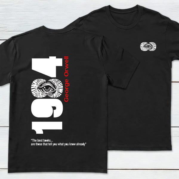 1984 Waching You Front and Back Printed T-Shirt