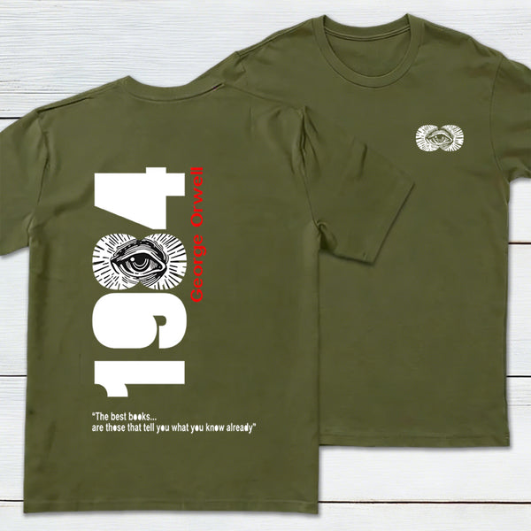1984 Waching You Front and Back Printed T-Shirt