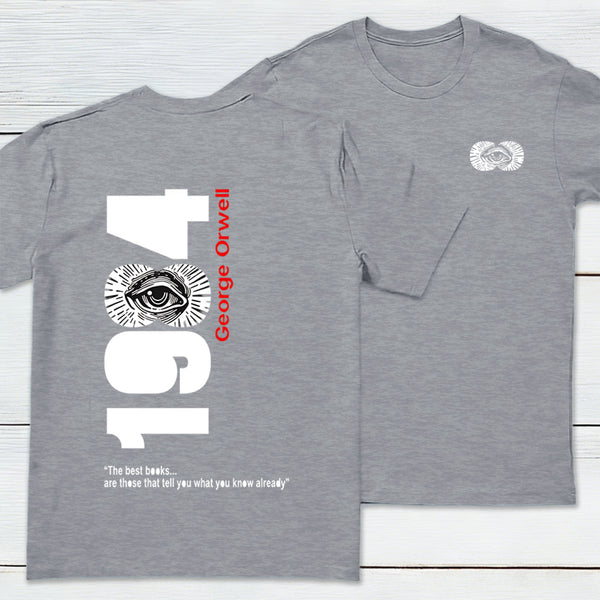 1984 Waching You Front and Back Printed T-Shirt