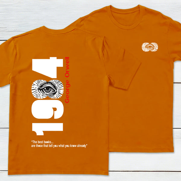 1984 Waching You Front and Back Printed T-Shirt
