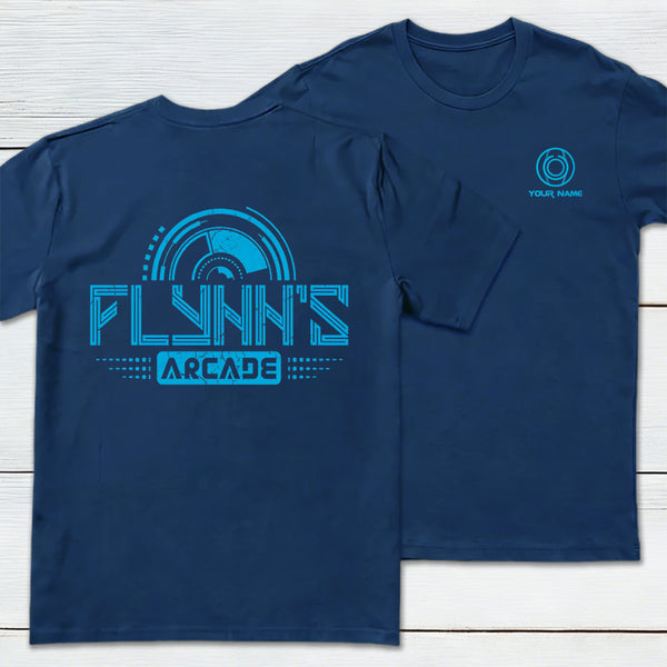 Personalized Flynn's Arcade Front and Back Printed T-Shirt