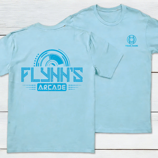 Personalized Flynn's Arcade Front and Back Printed T-Shirt