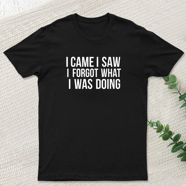 I Came I Saw I Forgot What I Was Doing Humor Joke Quote T-Shirt