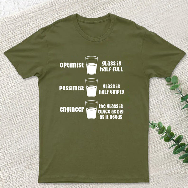Optimist Pessimist Engineer T-Shirt
