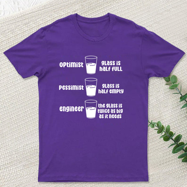 Optimist Pessimist Engineer T-Shirt