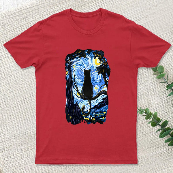 Cat Starry Night T-Shirt