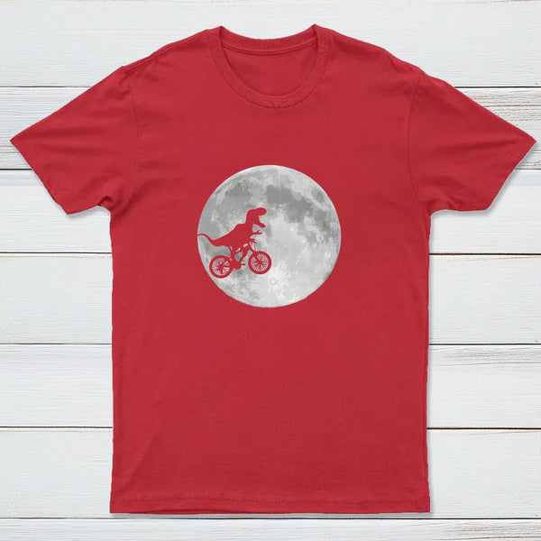 Dinosaur Bike And Moon T-Shirt