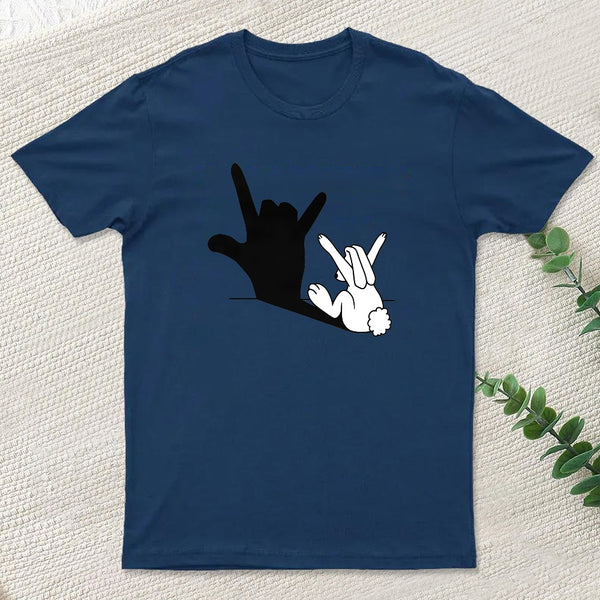 Funny Rabbit Hand Shadow T-Shirt