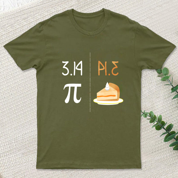 Funny Pi Mirror Image Of 3.14 Is Pie T-Shirt