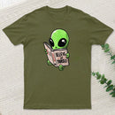 Believe In Yourself Funny Book Alien T-Shirt