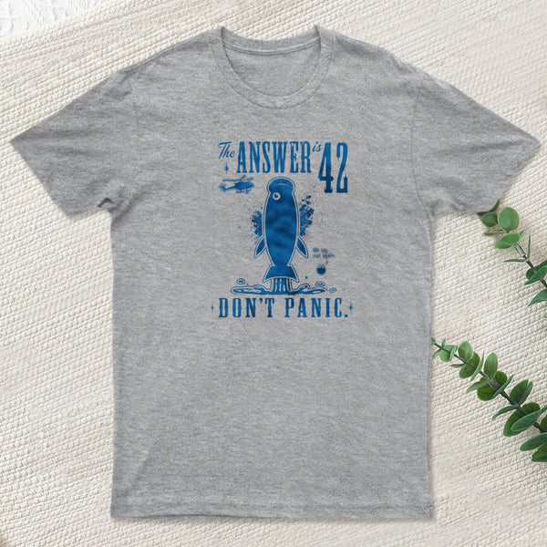 The Answer Is 42 Don't Panic Inkestyle T-Shirt