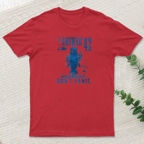 The Answer Is 42 Don't Panic Inkestyle T-Shirt