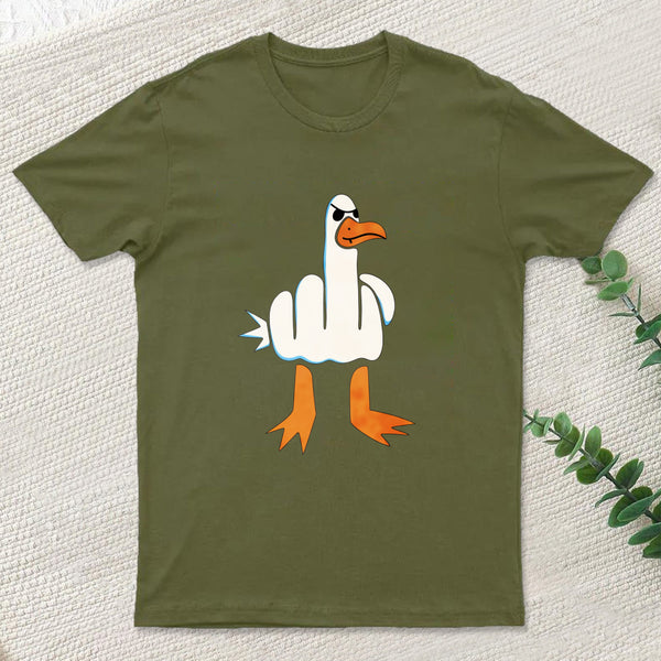 Rude Seagull Design Funny T-Shirt