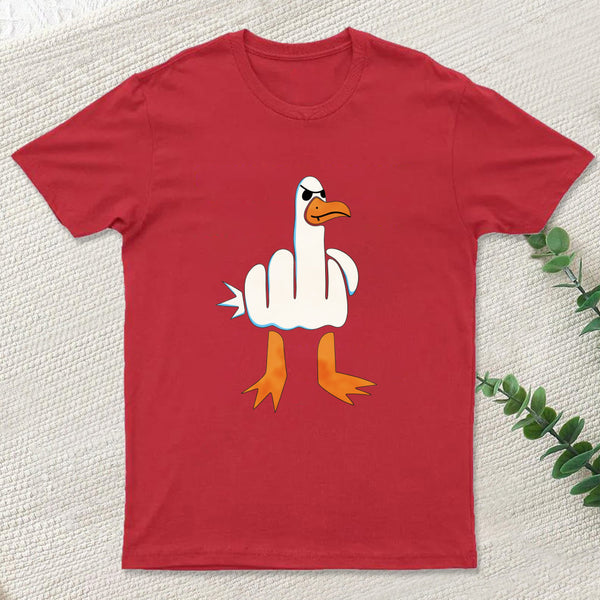 Rude Seagull Design Funny T-Shirt