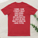 I Came I Saw I Forgot What I Was Doing T-Shirt