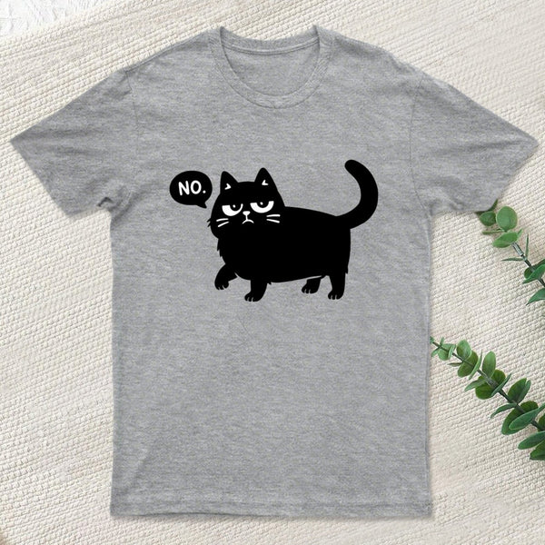 Black Cat Says No T-Shirt