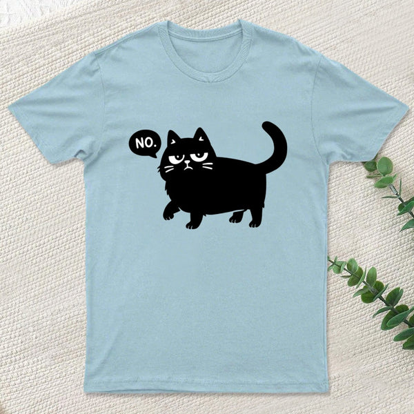 Black Cat Says No T-Shirt