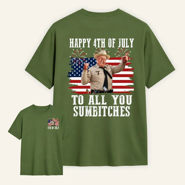 Smokey and the Bandit 4th of July Funny Sumbitches Independence Day T-Shirt