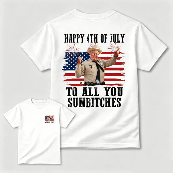 Smokey and the Bandit 4th of July Funny Sumbitches Independence Day T-Shirt
