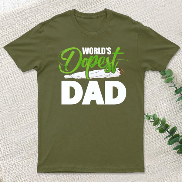 World's Dopest Dad Funny Fathers Day T-Shirt