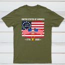 United States Of America 250 Years 1776 2026 Independence Day American Flag T-Shirt
