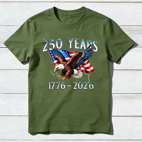 American Eagle And Flag 250 Years 1776 2026 Unisex Classic T-Shirt