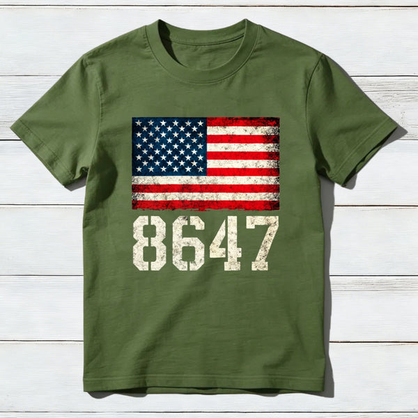 8647 Usa Flag 4Th Of July T-Shirt