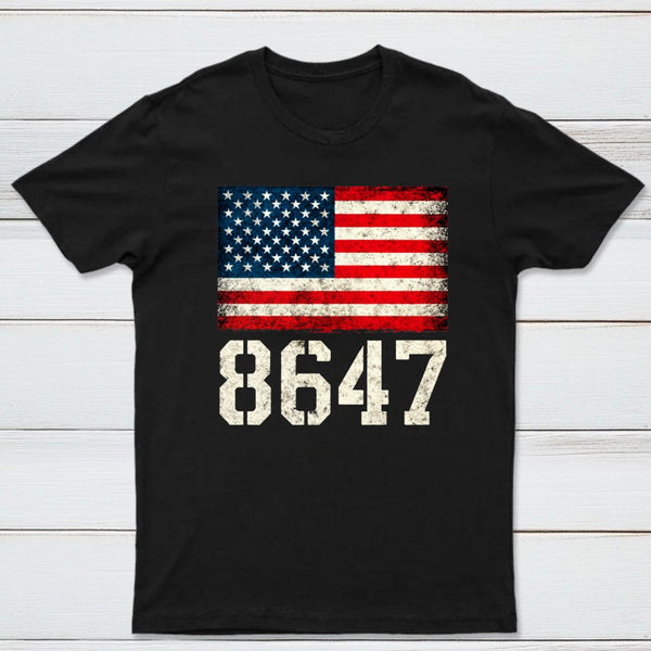 8647 Usa Flag 4Th Of July T-Shirt