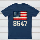 8647 Usa Flag 4Th Of July T-Shirt