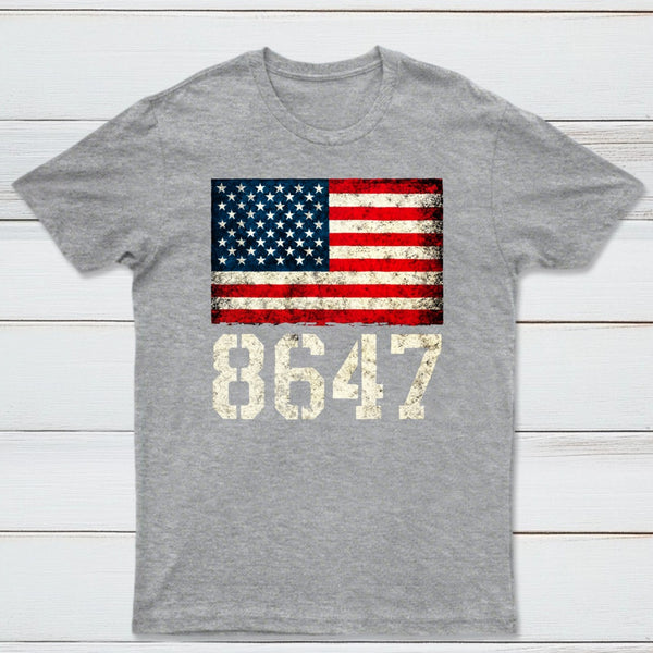 8647 Usa Flag 4Th Of July T-Shirt