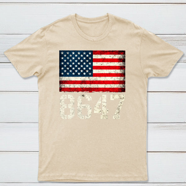 8647 Usa Flag 4Th Of July T-Shirt