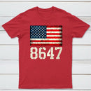 8647 Usa Flag 4Th Of July T-Shirt