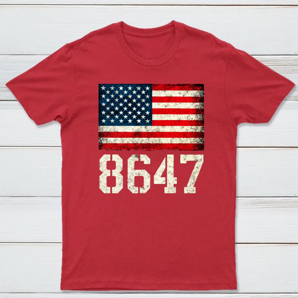 8647 Usa Flag 4Th Of July T-Shirt