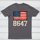 8647 Usa Flag 4Th Of July T-Shirt