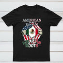 American Born Mexican Roots Flag Tee Proud USA Love Mexico T-Shirt
