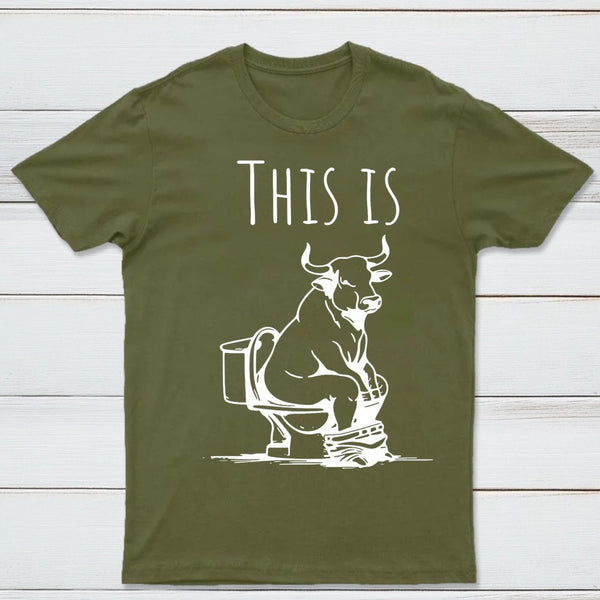 This Is Bull On Toilet Pure Cotton Short Sleeve T-Shirt