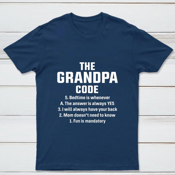 The Grandpa Code Fun Mandatory Yes Always Pure Cotton Short Sleeve T-Shirt