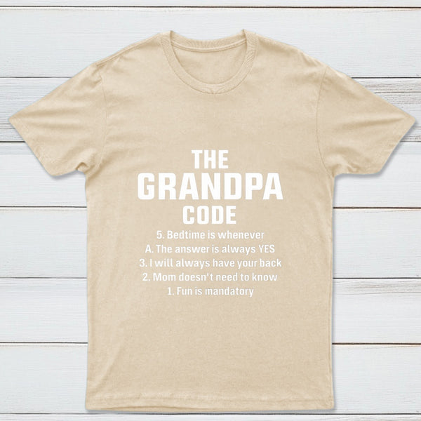 The Grandpa Code Fun Mandatory Yes Always Pure Cotton Short Sleeve T-Shirt