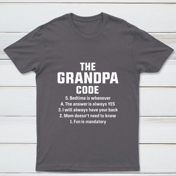 The Grandpa Code Fun Mandatory Yes Always Pure Cotton Short Sleeve T-Shirt