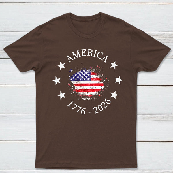 America 250Th Anniversary Patriotic Usa Flag Graphic T-Shirt