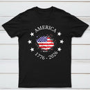 America 250Th Anniversary Patriotic Usa Flag Graphic T-Shirt