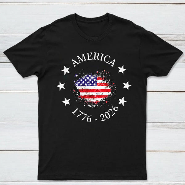 America 250Th Anniversary Patriotic Usa Flag Graphic T-Shirt