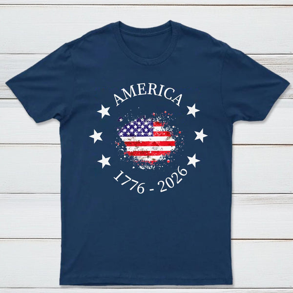 America 250Th Anniversary Patriotic Usa Flag Graphic T-Shirt