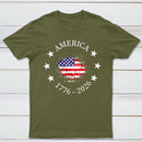 America 250Th Anniversary Patriotic Usa Flag Graphic T-Shirt